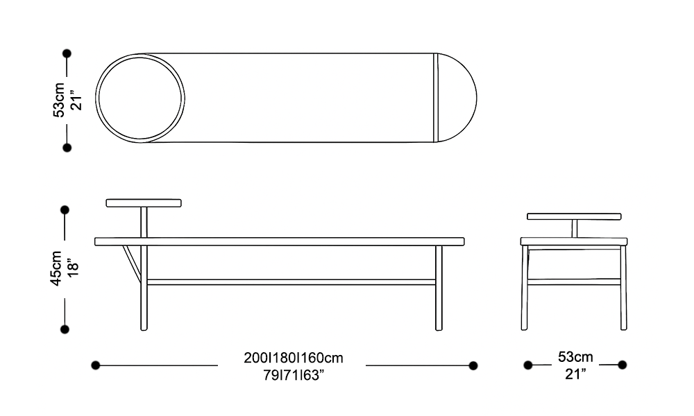 Image of the main dimensions of the product